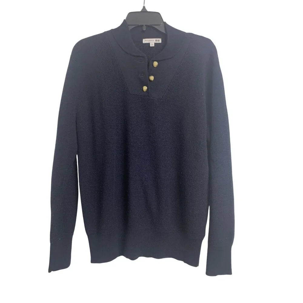 JW Anderson Quarter Button Up Knit‎ Wool Sweater Size XL